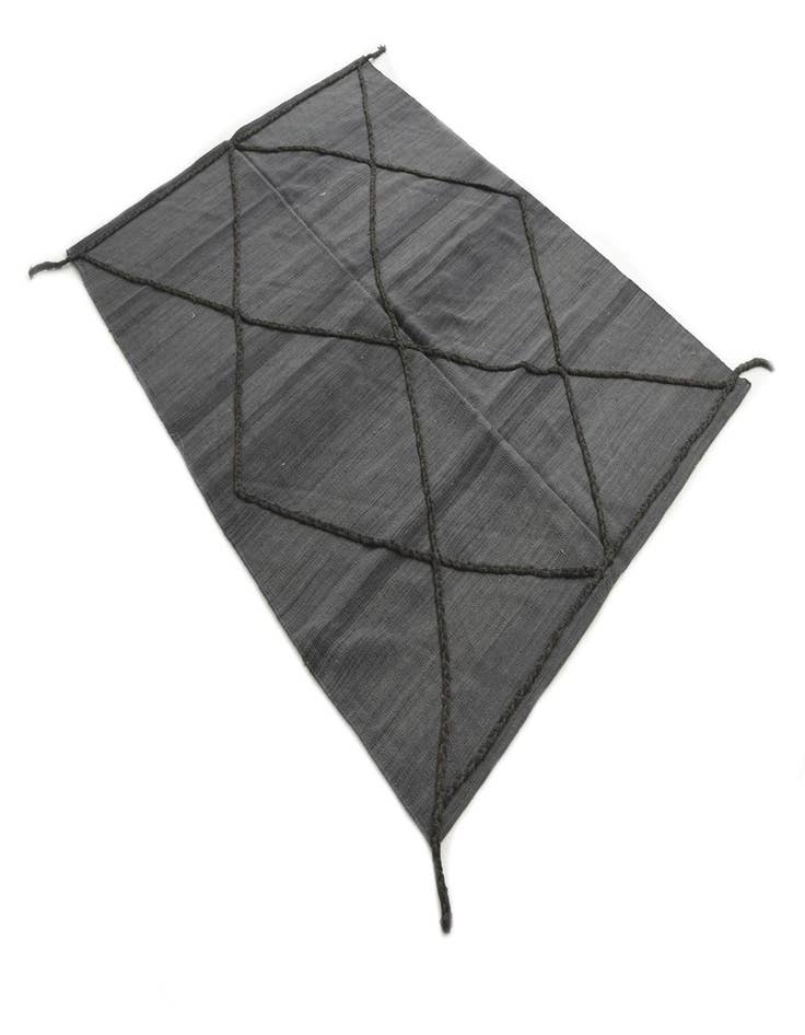 Detail image of  4' 9 x 6' 6  Hand Knotted Moroccan Wool Rug