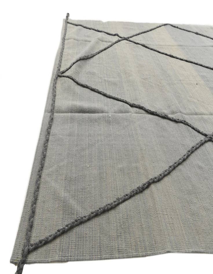 Detail image of  6' 7 x 9' 4  Hand Knotted Moroccan Wool Rug