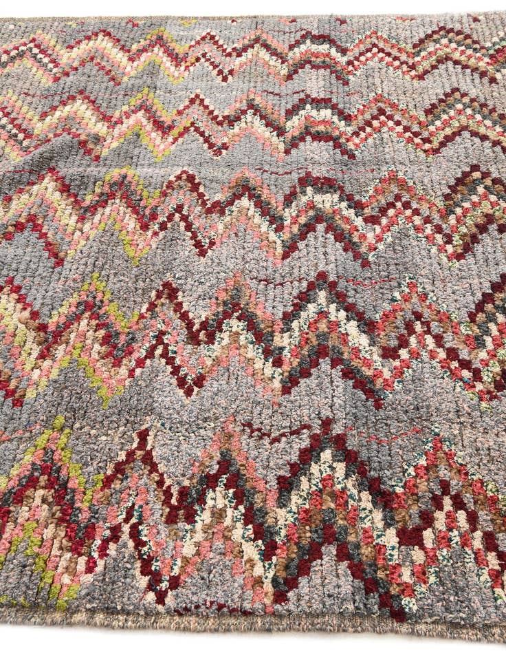 Detail image of  6' 3 x 9' 8  Hand Knotted Moroccan Wool Rug