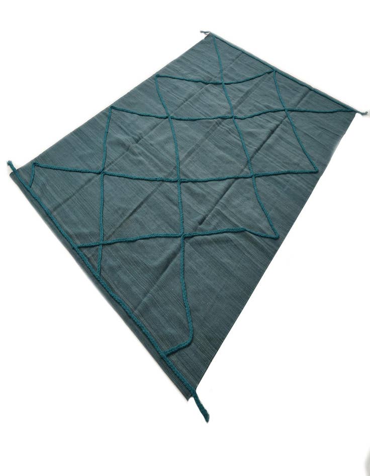 Detail image of  6' 7 x 9' 9  Hand Knotted Moroccan Wool Rug