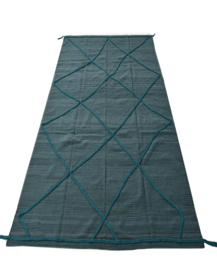 Detail image of  6' 7 x 9' 9  Hand Knotted Moroccan Wool Rug