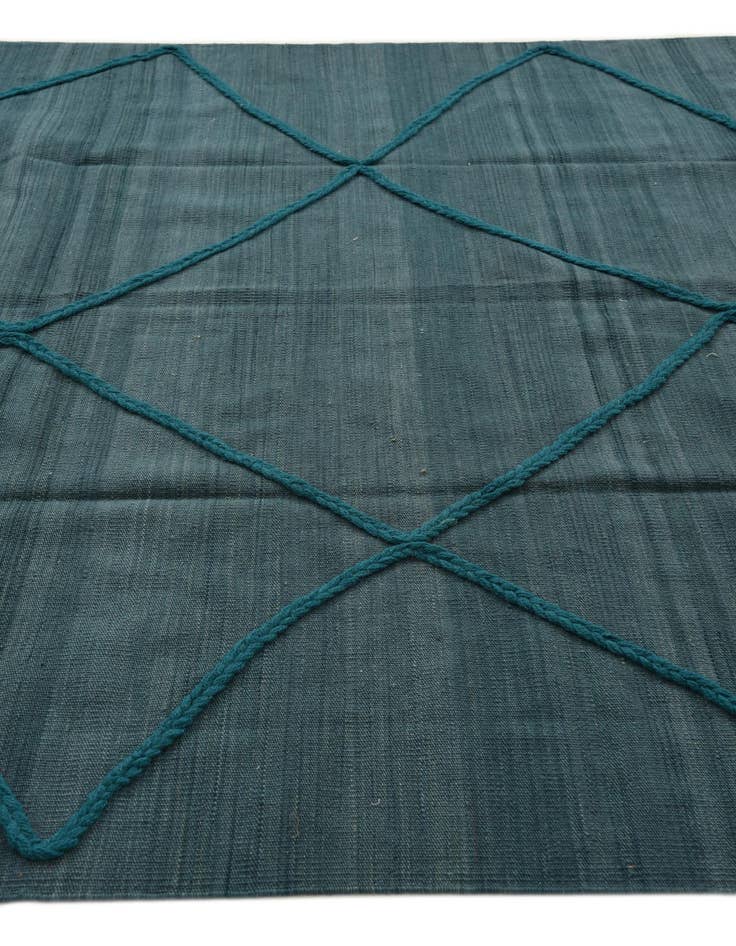 Detail image of  6' 7 x 9' 9  Hand Knotted Moroccan Wool Rug