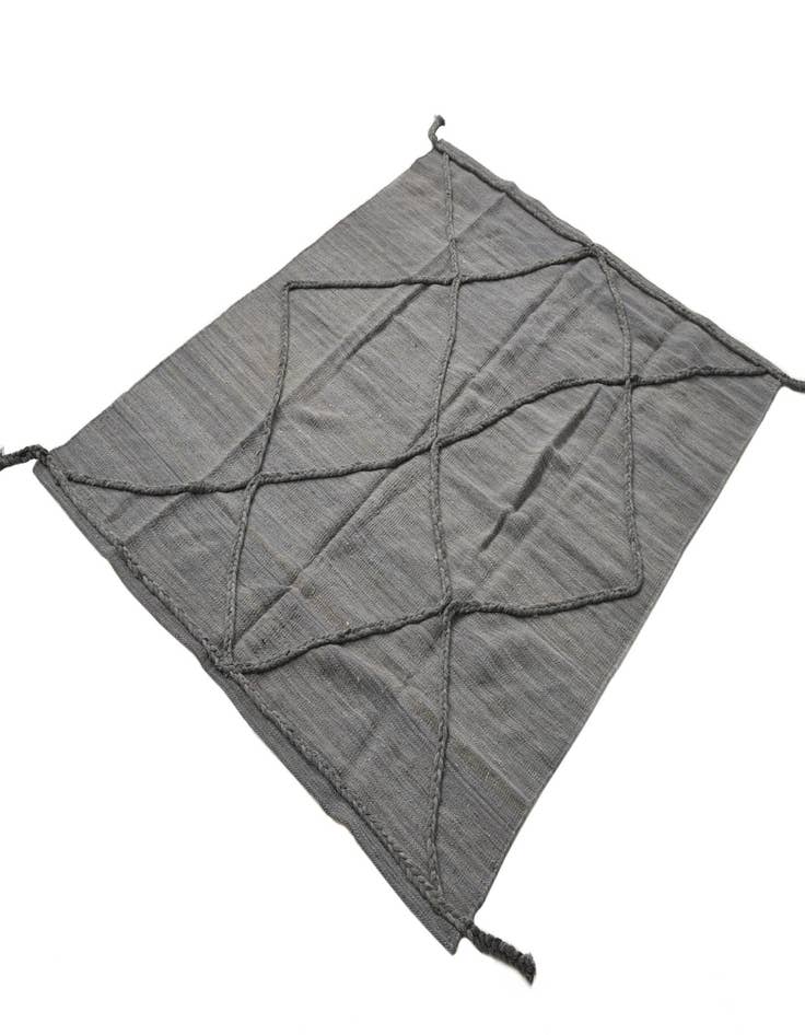 Detail image of  4' 3 x 5' 8  Hand Knotted Moroccan Wool Rug