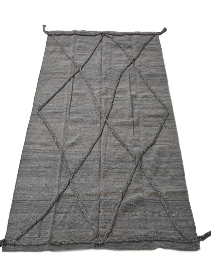 Detail image of  4' 3 x 5' 8  Hand Knotted Moroccan Wool Rug