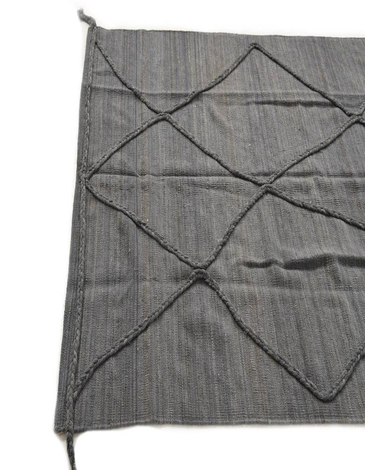 Detail image of  4' 3 x 5' 8  Hand Knotted Moroccan Wool Rug