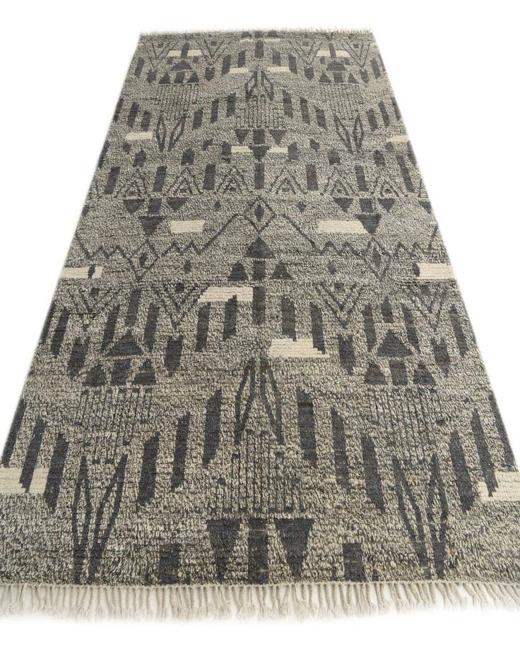 Detail image of  8' 1 x 10' 6  Hand Knotted Moroccan Wool Rug