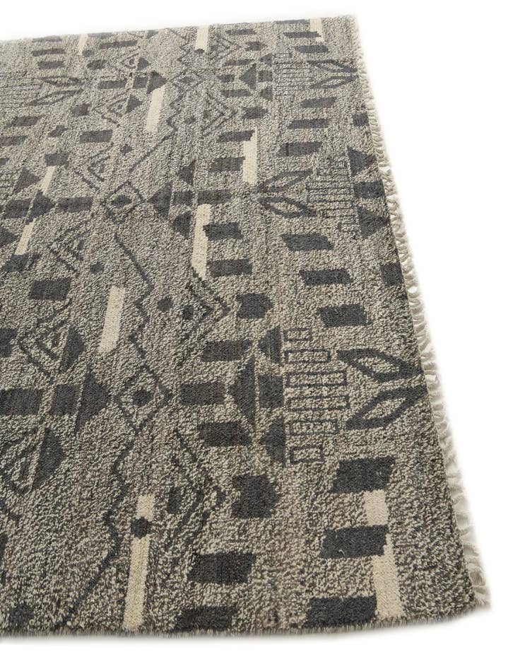 Detail image of  8' 1 x 10' 6  Hand Knotted Moroccan Wool Rug