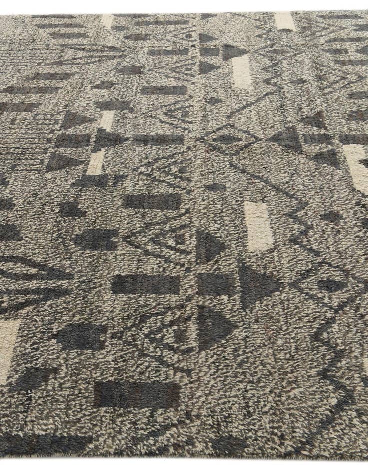 Detail image of  8' 1 x 10' 6  Hand Knotted Moroccan Wool Rug