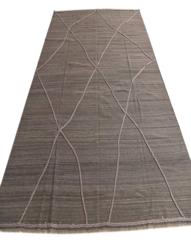 Detail image of  8' 2 x 11'  Hand Knotted Moroccan Wool Rug