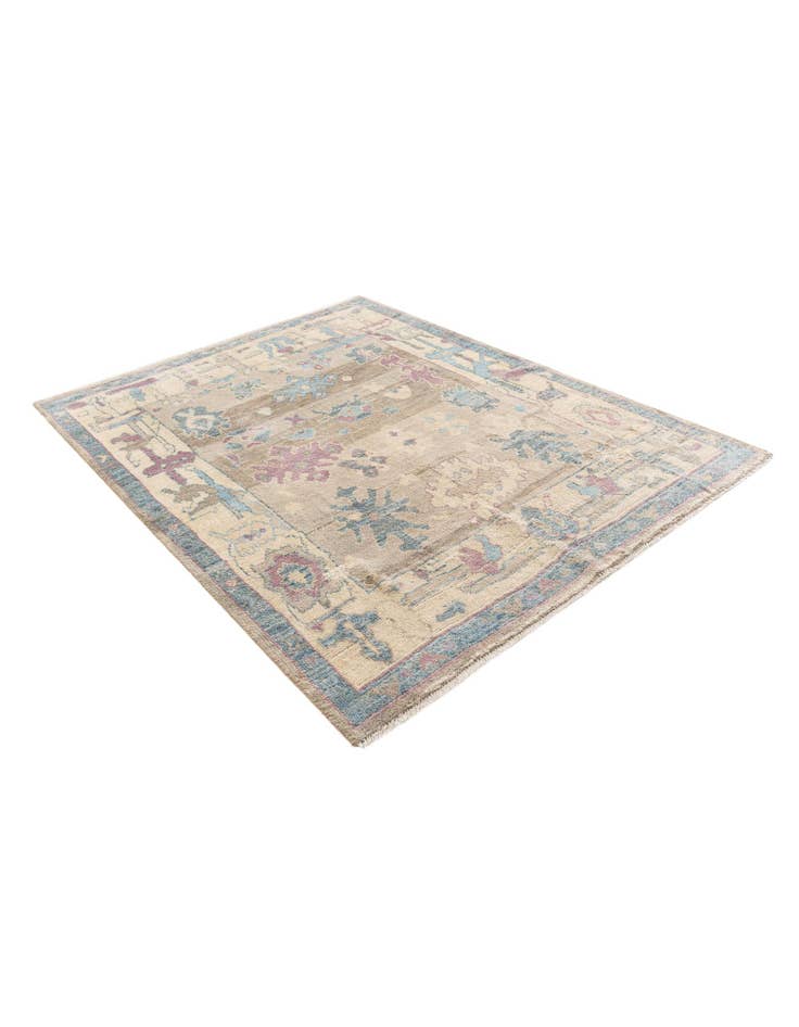 Detail image of  5' 5 x 7' 1  Hand Knotted Moroccan Wool Rug