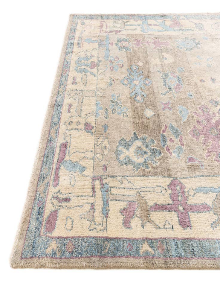 Detail image of  5' 5 x 7' 1  Hand Knotted Moroccan Wool Rug