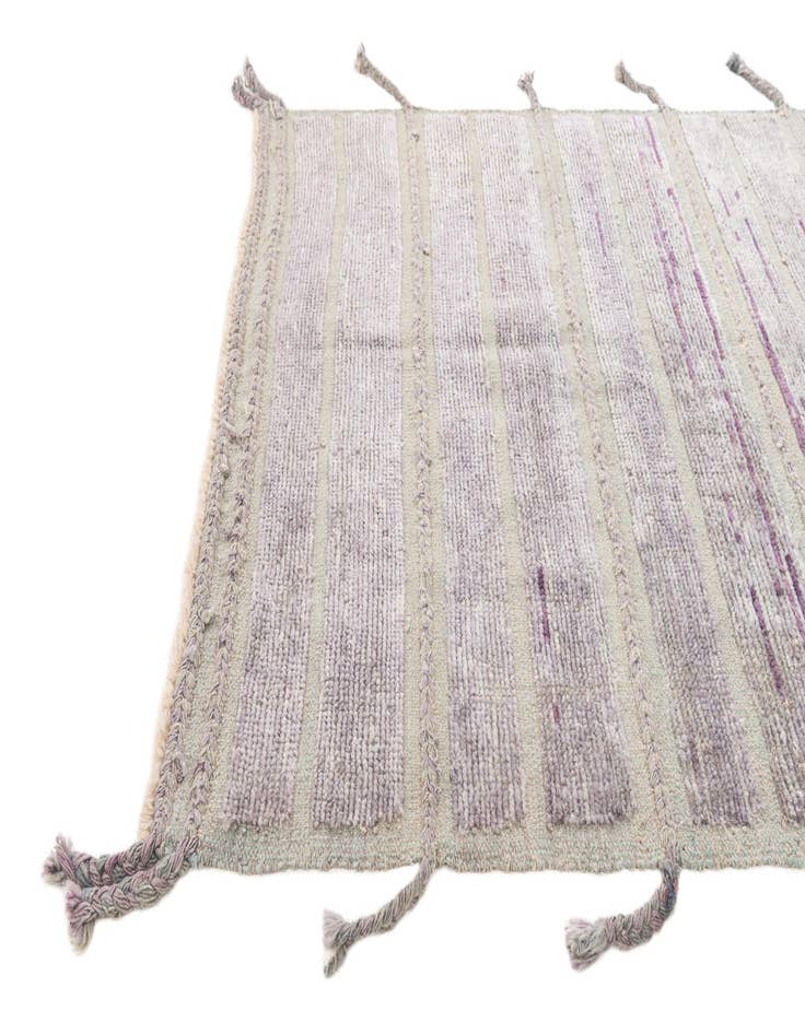 Detail image of  4' 3 x 6' 2  Hand Knotted Moroccan Wool Rug