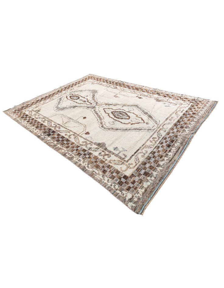 Detail image of  7' 10 x 10' 5  Hand Knotted Moroccan Wool Rug