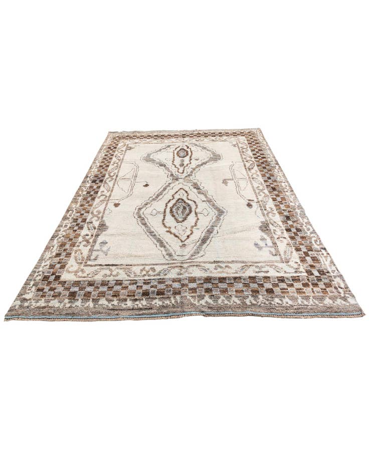 Detail image of  7' 10 x 10' 5  Hand Knotted Moroccan Wool Rug