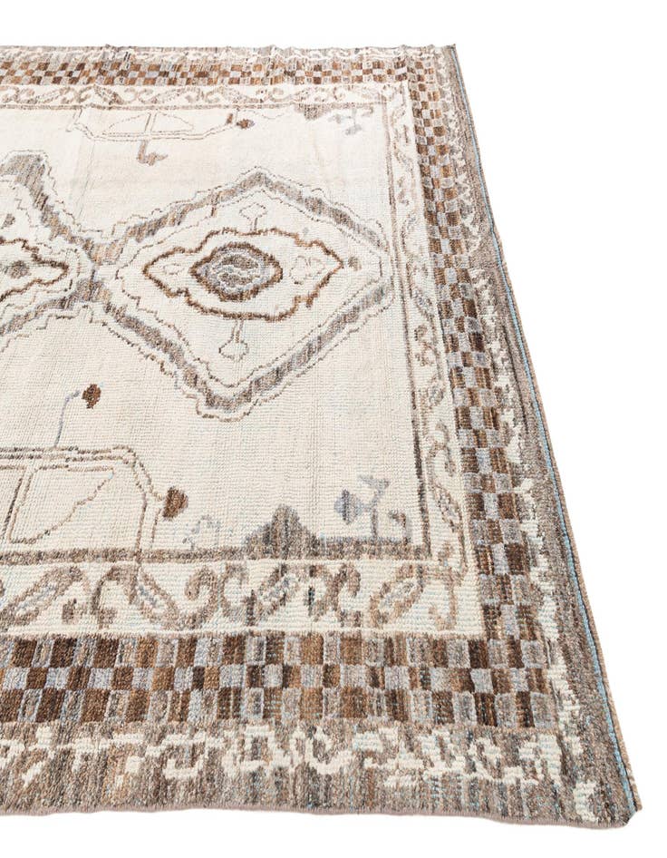 Detail image of  7' 10 x 10' 5  Hand Knotted Moroccan Wool Rug