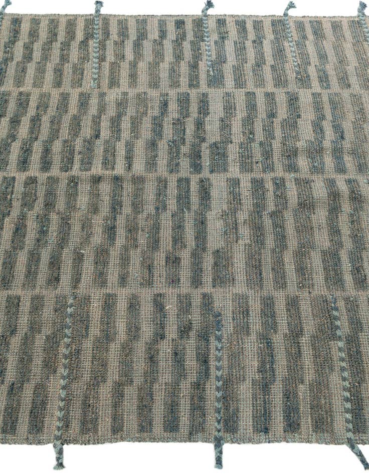 Detail image of  5' 2 x 7'  Hand Knotted Moroccan Wool Rug