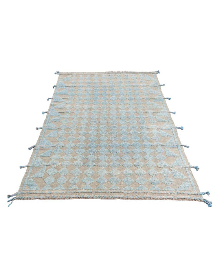 Detail image of  5' 2 x 7' 1  Hand Knotted Moroccan Wool Rug