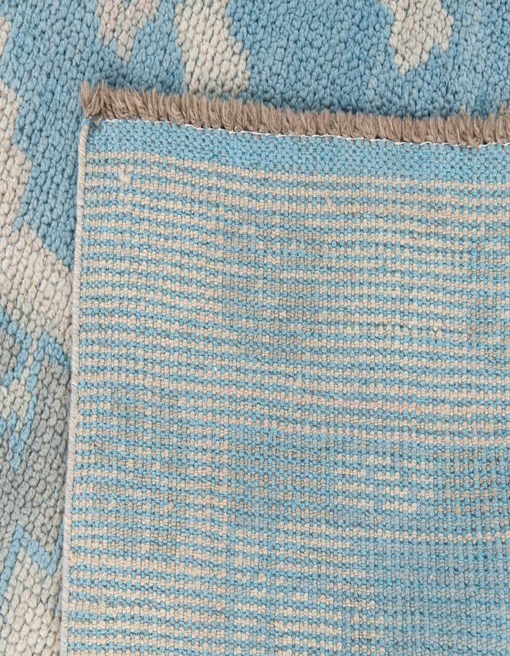 Detail image of  6' 7 x 9' 7  Hand Knotted Moroccan Wool Rug