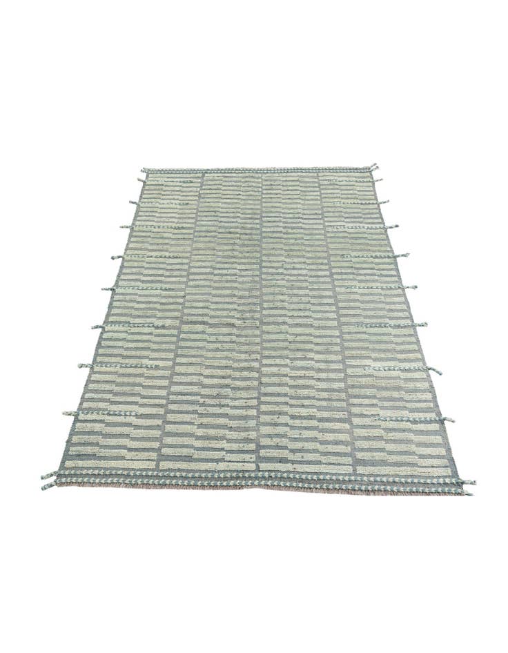 Detail image of  5' 9 x 8' 2  Hand Knotted Moroccan Wool Rug