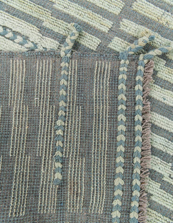 Detail image of  5' 9 x 8' 2  Hand Knotted Moroccan Wool Rug