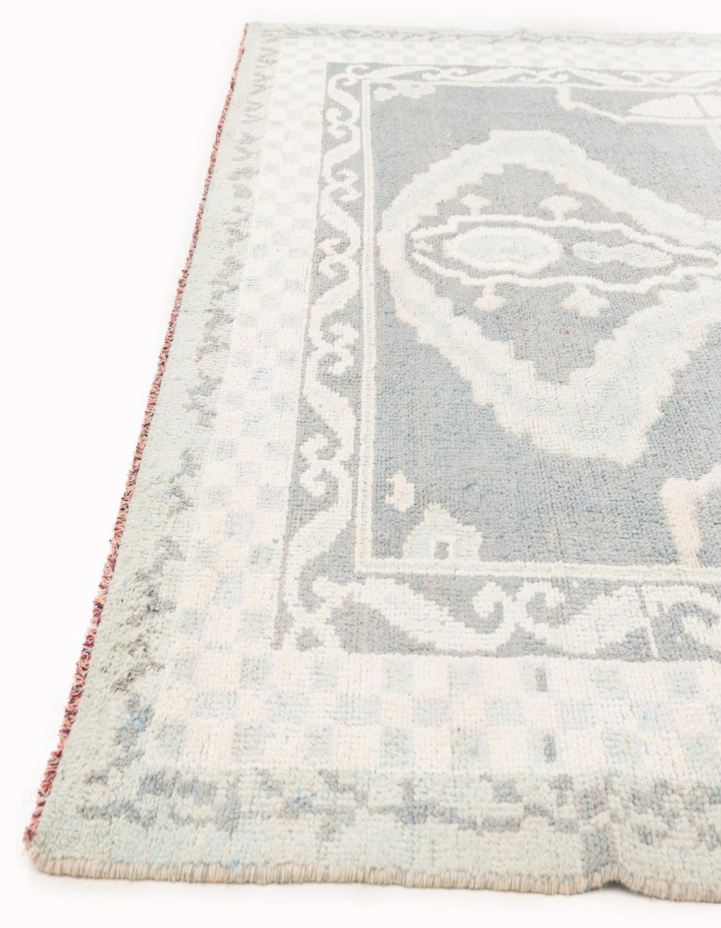 Moroccan Handmade Gray Wool Rug 6' x 9' main image 1