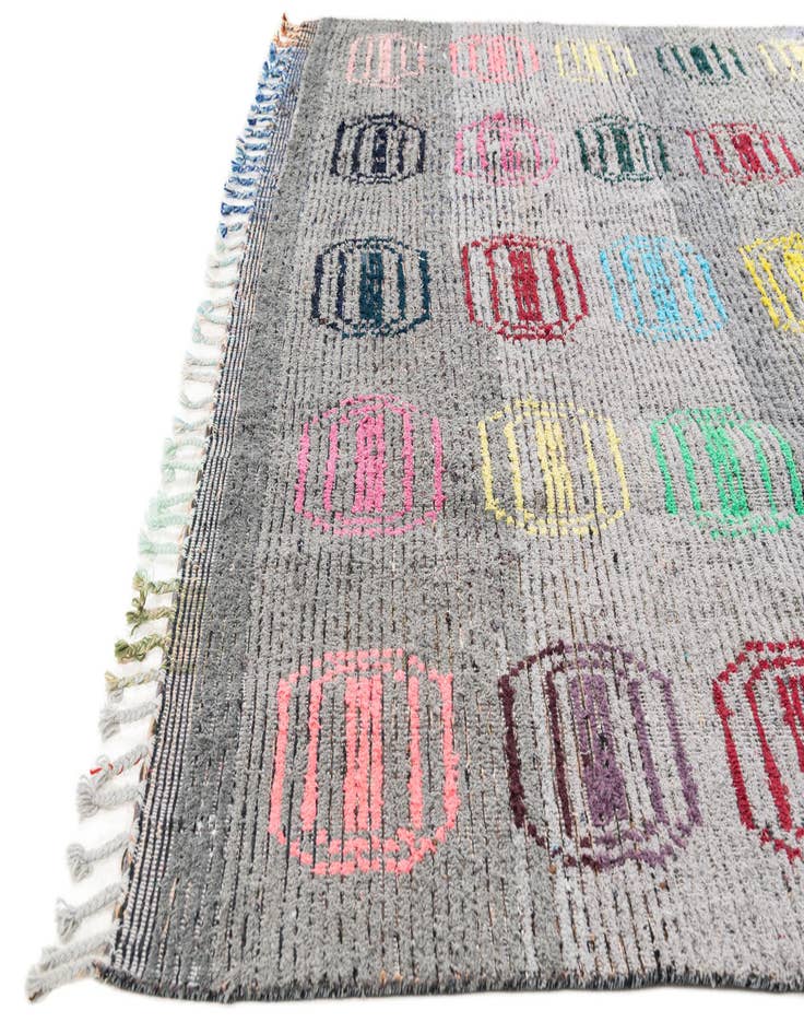 Detail image of  7' 9 x 10' 3  Hand Knotted Moroccan Wool Rug