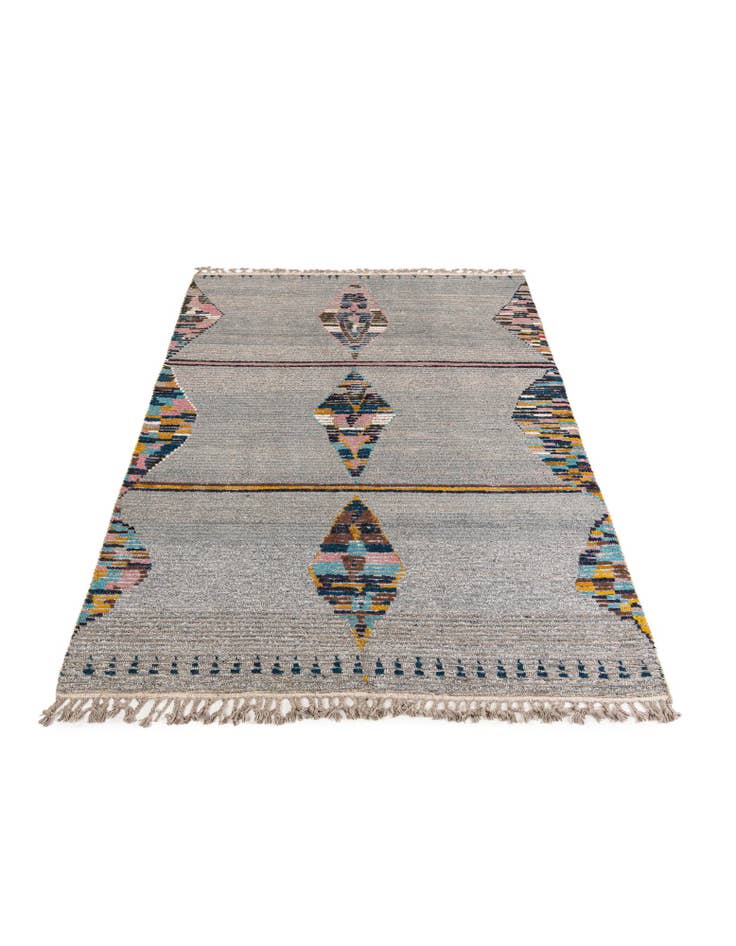 Detail image of  6' 2 x 8' 9  Hand Knotted Moroccan Wool Rug