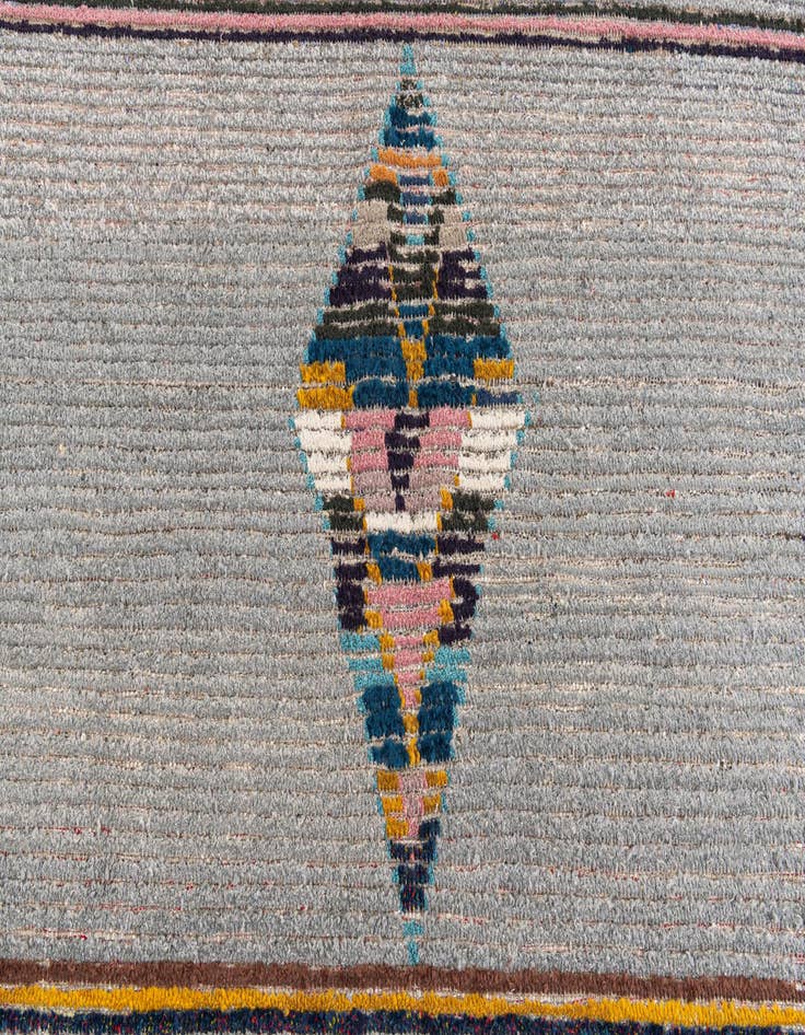 Detail image of  6' 2 x 8' 9  Hand Knotted Moroccan Wool Rug