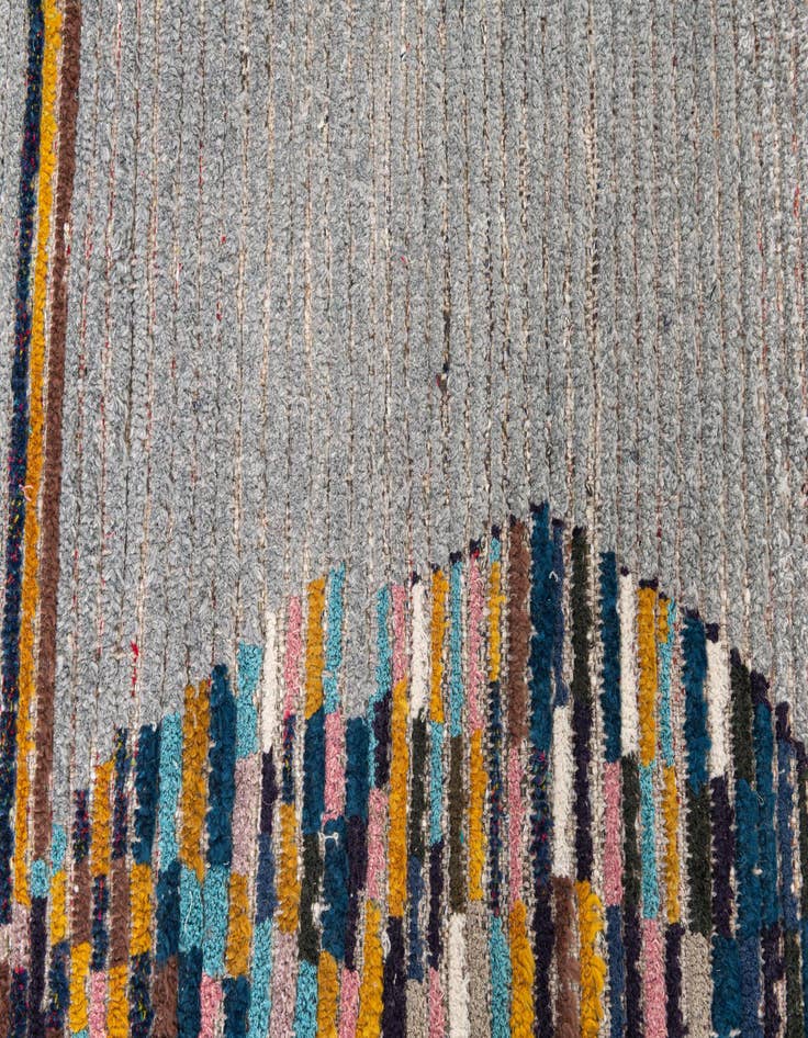 Detail image of  6' 2 x 8' 9  Hand Knotted Moroccan Wool Rug