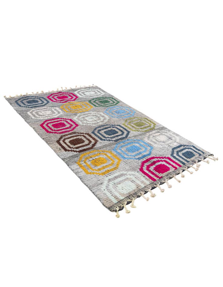 Detail image of  5' x 7' 8  Hand Knotted Moroccan Wool Rug