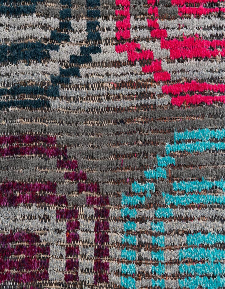 Detail image of  5' 1 x 7'  Hand Knotted Moroccan Wool Rug