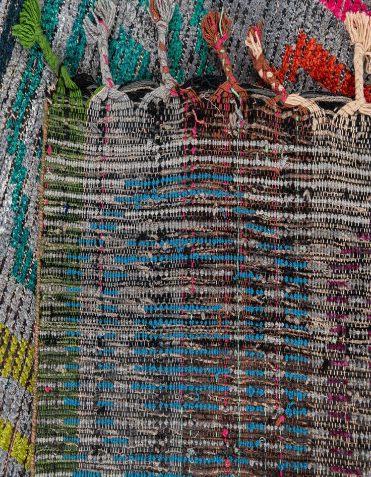 Detail image of  5' 1 x 7'  Hand Knotted Moroccan Wool Rug