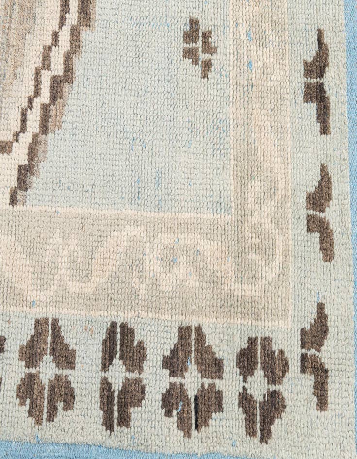 Detail image of  9' x 12' 6  Hand Knotted Moroccan Wool Rug