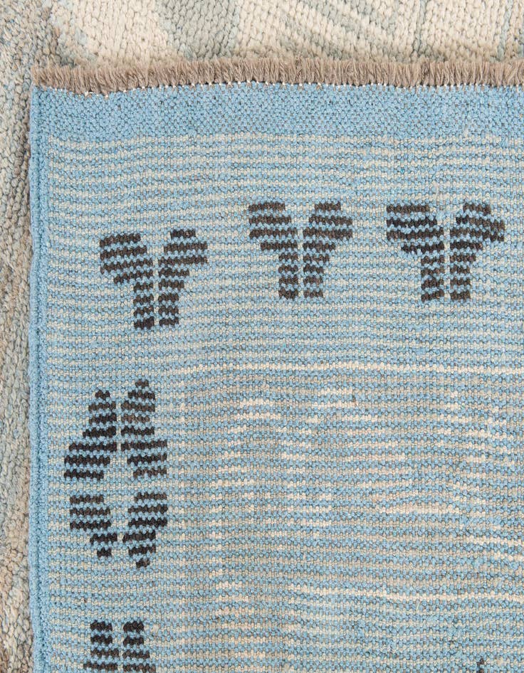 Detail image of  9' x 12' 6  Hand Knotted Moroccan Wool Rug