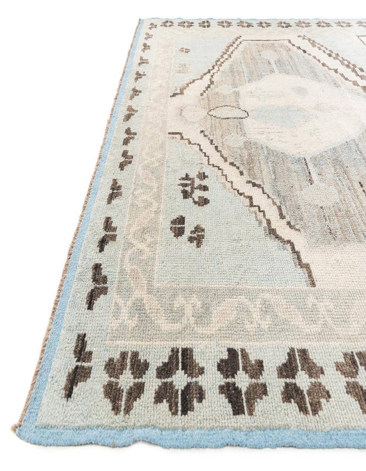 Detail image of  9' x 12' 6  Hand Knotted Moroccan Wool Rug