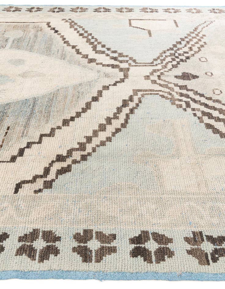 Detail image of  9' x 12' 6  Hand Knotted Moroccan Wool Rug