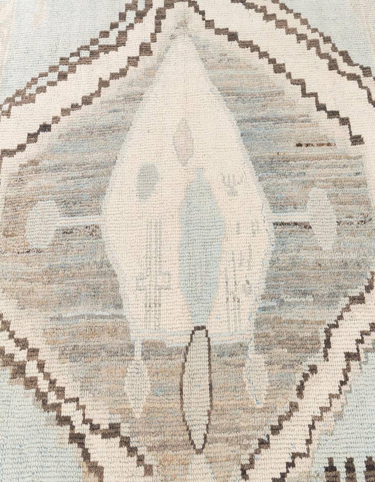 Detail image of  9' x 12' 6  Hand Knotted Moroccan Wool Rug