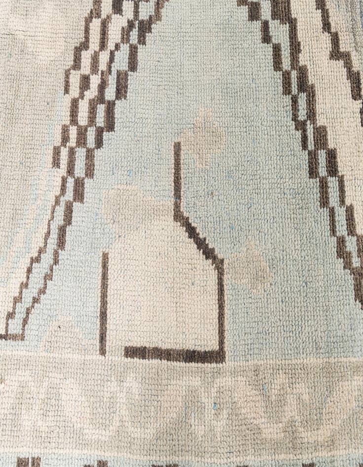 Detail image of  9' x 12' 6  Hand Knotted Moroccan Wool Rug