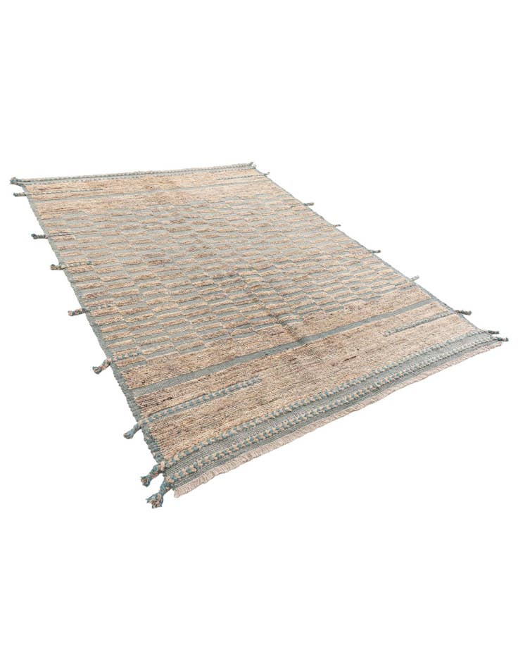 Detail image of  5' 4 x 7' 2  Hand Knotted Moroccan Wool Rug