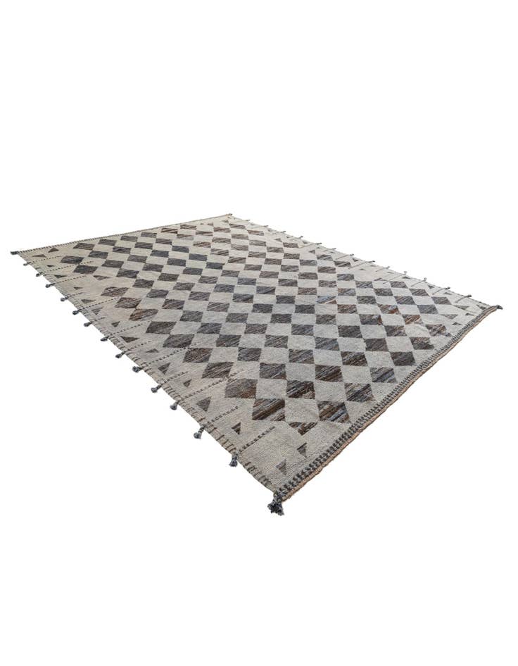 Detail image of  9' 3 x 12'  Hand Knotted Moroccan Wool Rug