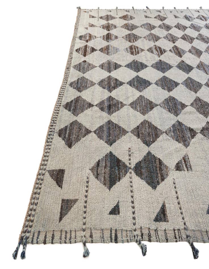 Detail image of  9' 3 x 12'  Hand Knotted Moroccan Wool Rug