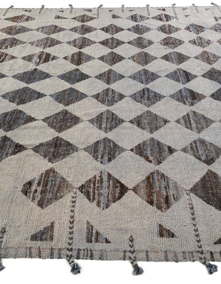 Detail image of  9' 3 x 12'  Hand Knotted Moroccan Wool Rug