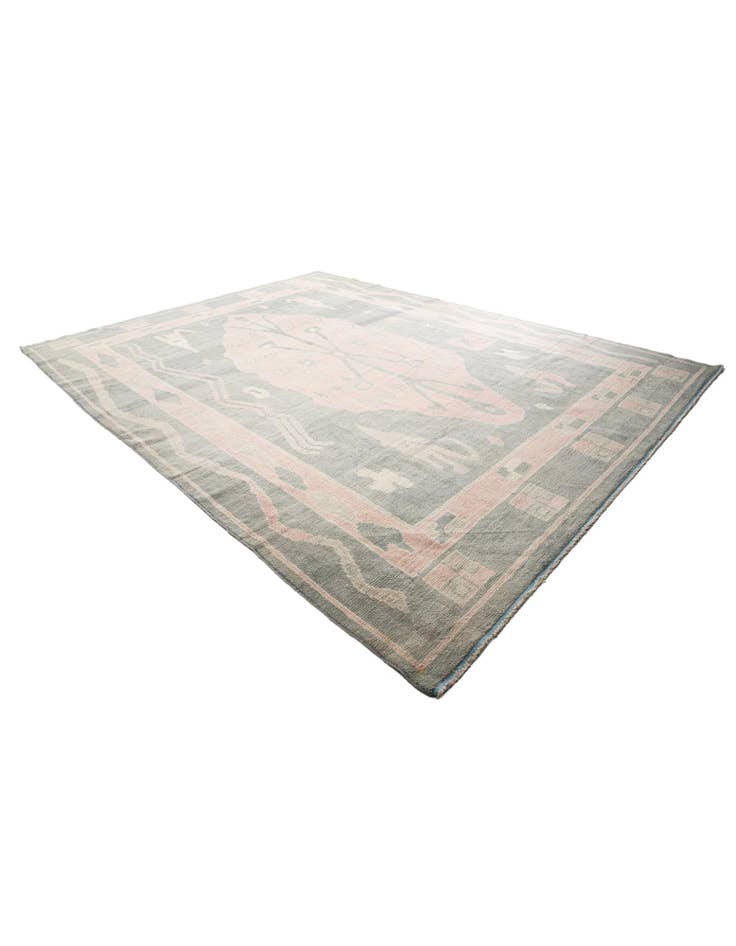 Detail image of  11' 8 x 15' 3  Hand Knotted Moroccan Wool Rug