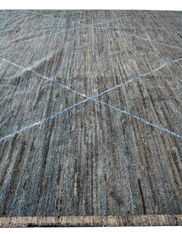 Detail image of  13' 3 x 20' 3  Hand Knotted Moroccan Wool Rug