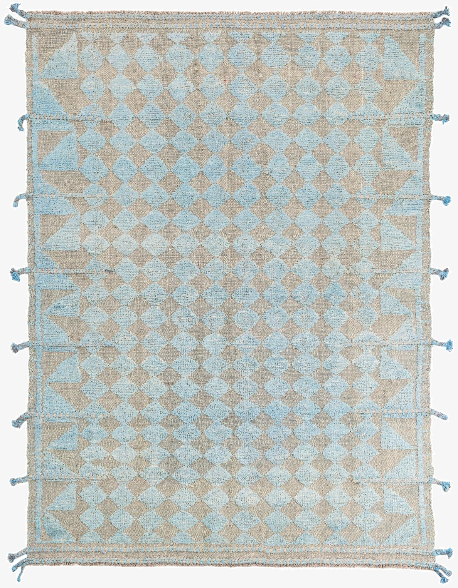  5' 2 x 7' 1  Hand Knotted Moroccan Wool Rug