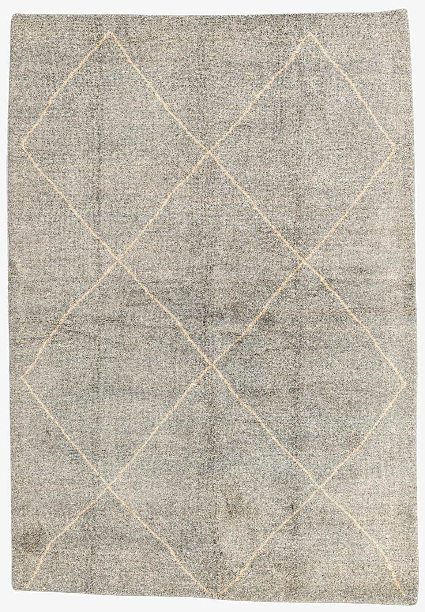  5' 8 x 8' 1  Hand Knotted Moroccan Wool Rug