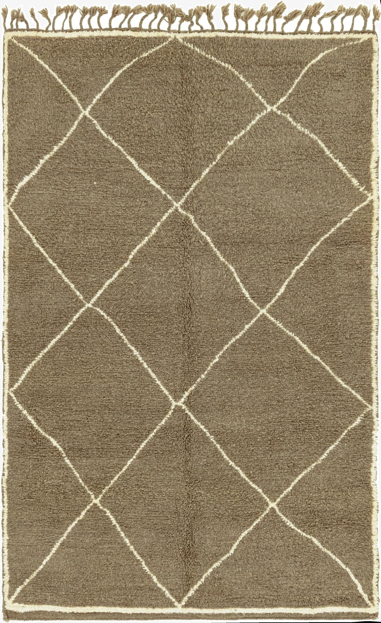  5' 3 x 8' 8  Hand Knotted Moroccan Wool Rug