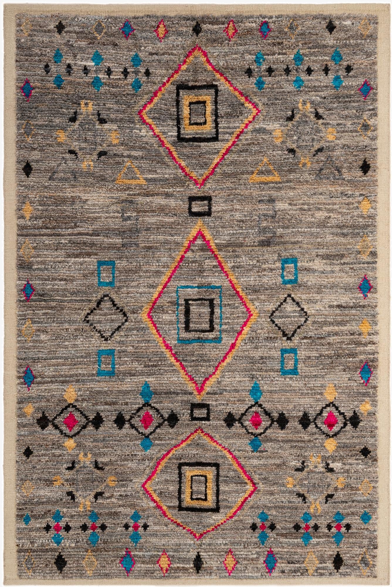  5' 4 x 7' 11  Hand Knotted Moroccan Wool Rug
