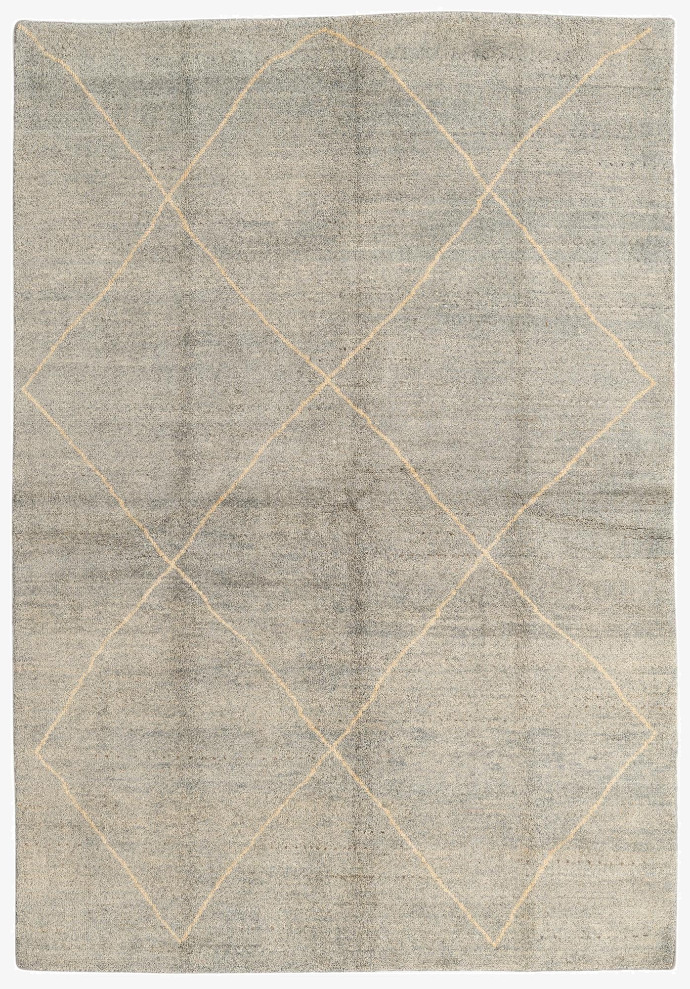  5' 7 x 8' 1  Hand Knotted Moroccan Wool Rug