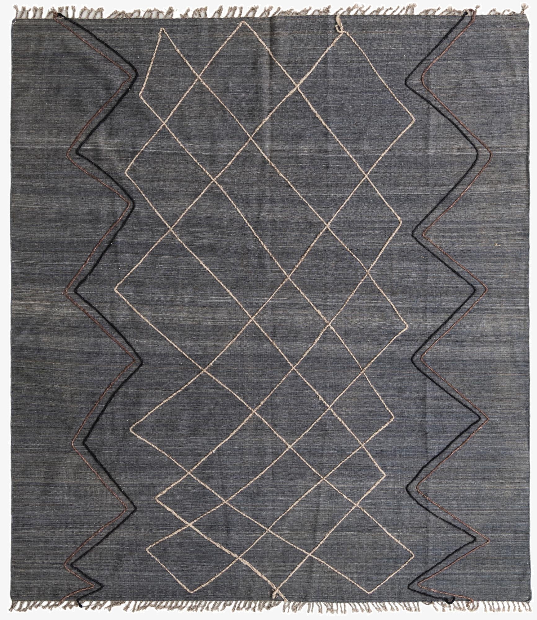  8' 10 x 10'  Hand Knotted Moroccan Wool Rug
